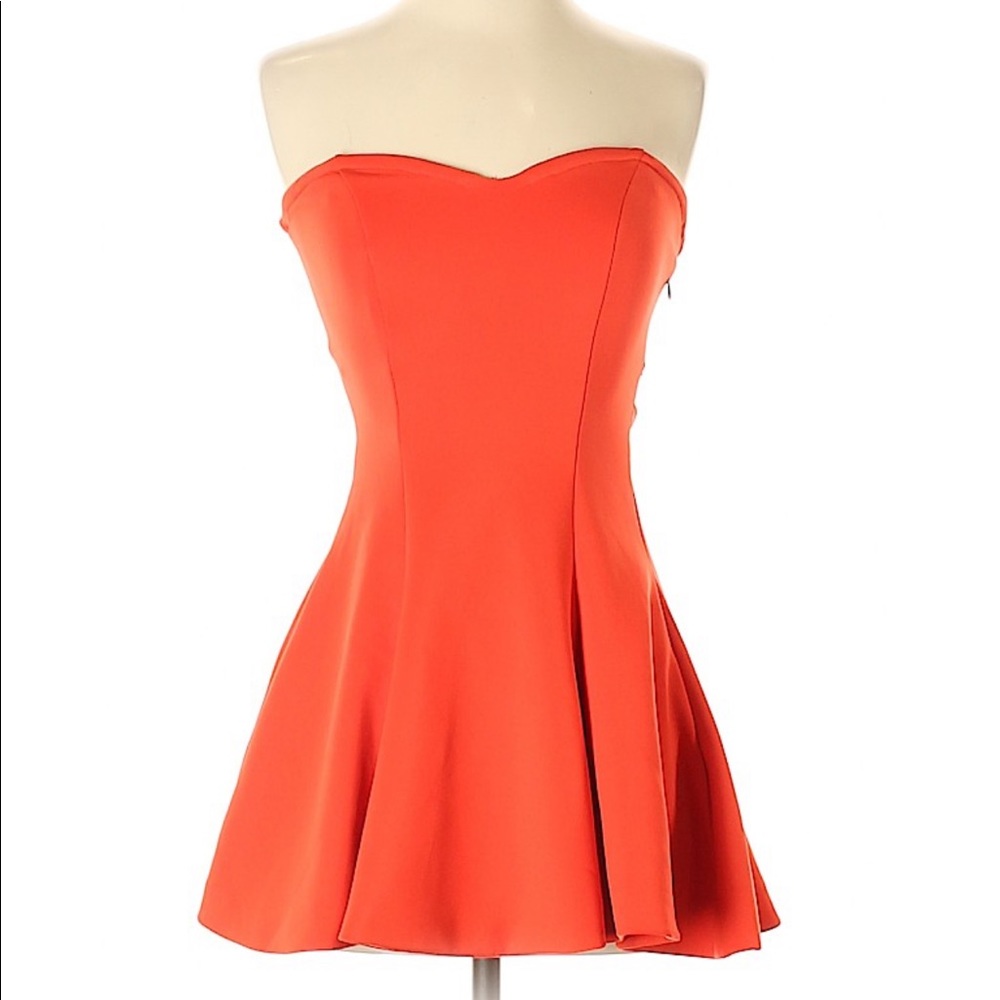 Lovers + Friends Strapless Mini Dress Orange XS